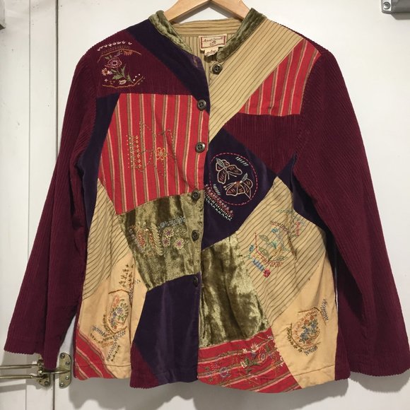 VINTAGE APRIL CORNELL PATCHWOK JACKETS SIZE S - Picture 2 of 7